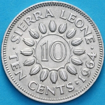 Сьерра Леоне 10 центов 1964 год.