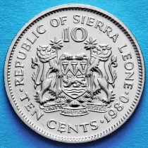 Сьерра Леоне 10 центов 1980 год.