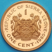 Сьерра Леоне 1 цент 1980 год. Proof