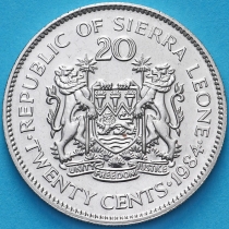 Сьерра Леоне 20 центов 1984 год.