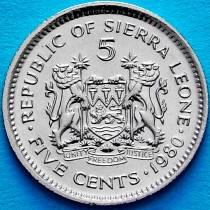 Сьерра Леоне 5 центов 1980 год.