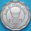 Монета Сьерра Леоне 5 центов 2022 год.