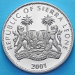 Монета Сьерра-Леоне 1 доллар 2001 год. Носорог