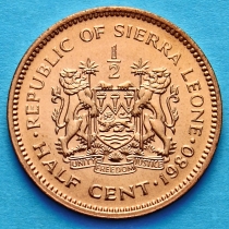 Сьерра Леоне 1/2 цента 1980 год.