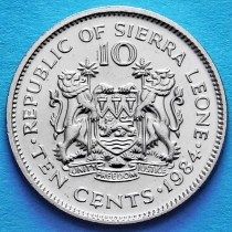Сьерра Леоне 10 центов 1984 год.