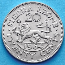 Сьерра Леоне 20 центов 1964 год.