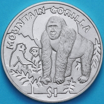 Сьерра-Леоне 1 доллар 2011 год. Горная горилла.