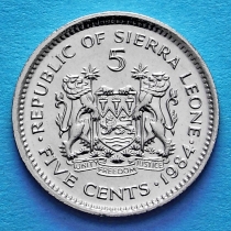 Сьерра Леоне 5 центов 1984 год.