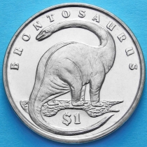 Сьерра-Леоне 1 доллар 2006 год. Бронтозавр