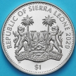 Монета Сьерра-Леоне 1 доллар 2020 год. Большие кошки. Тигр.