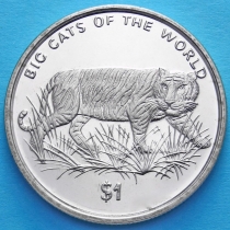Сьерра-Леоне 1 доллар 2001 год. Тигр