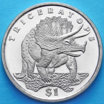 Сьерра-Леоне 1 доллар 2006 год. Трицератопс