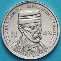 Сомалиленд 5 шиллингов 2002 год. Ричард Френсис Бёртон.
