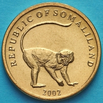 Сомалиленд 10 шиллингов 2002 год. Обезьяна верветка.