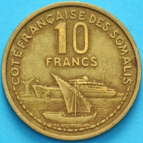 Сомали французское 10 франков 1965 год.