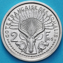 Французский Берег Сомали 2 франка 1959 год.