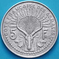 Сомали французское 5 франков 1959 год.