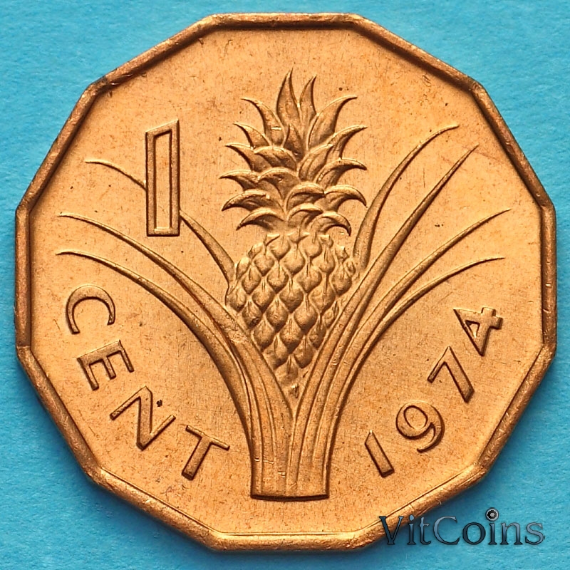 Монета Свазиленд 1 цент 1974 год.