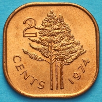 Свазиленд 2 цента 1974 год.