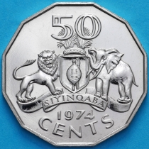 Свазиленд 50 центов 1974 год.