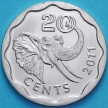 Монета Свазиленд 20 центов 2011 год. Большой размер, магнитная