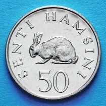 Танзания 50 сенти 1988 год. Кролик.
