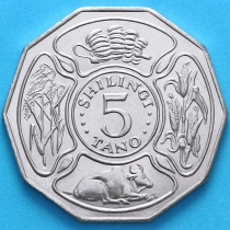 Танзания 5 шиллингов 1972 год.