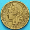 Монета Французское Того 2 франка 1924 год. VF+