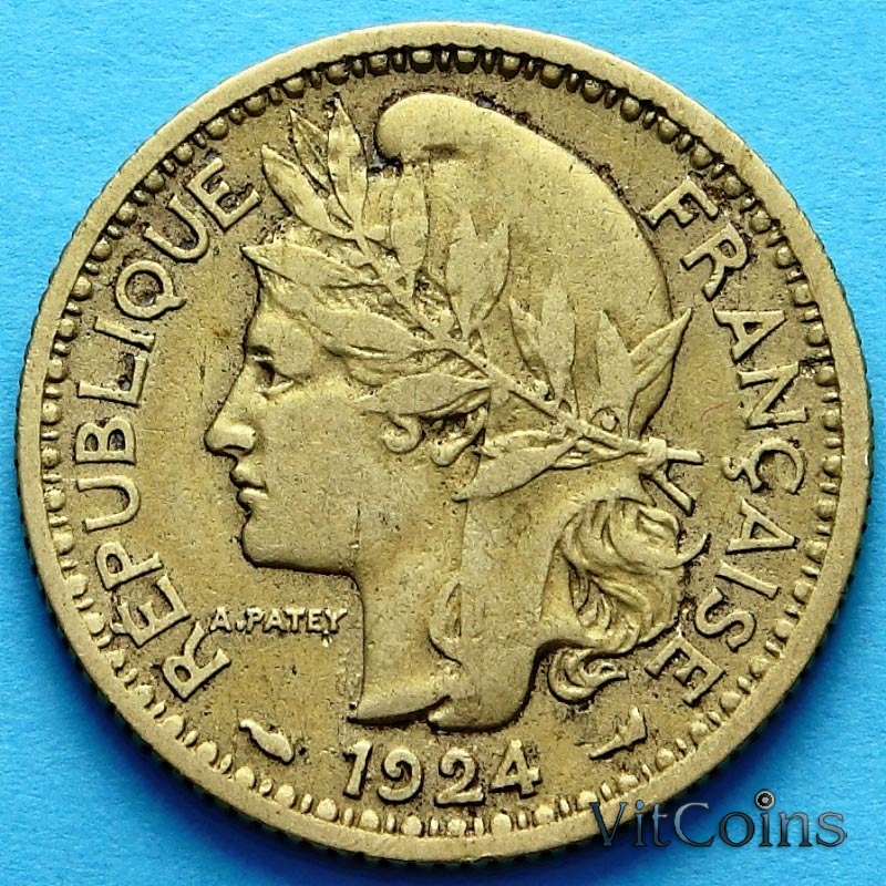 Монета Французского Того 1 франк 1924 г.