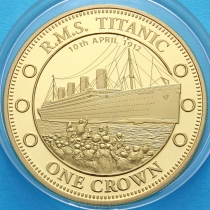 Тристан Да Кунья 1 крона 2012 год. Титаник, отплытие.