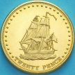 Монета Тристан да Кунья 20 пенсов 2008 год. Парусный корабль HMS Satellite