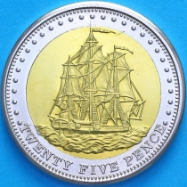 Тристан да Кунья 25 пенсов 2008 год. Барк Вест Райдинг