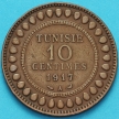 Монета Тунис 10 сантим 1917 год.