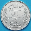Монета Тунис 1 франк 1916 год. Серебро.