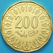Монета Тунис 200 миллимов 2020 год.