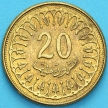 Монета Тунис 20 миллимов 2013 год.