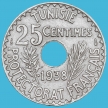 Монета Тунис 25 сантим 1938 год.