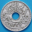 Монета Тунис 25 сантим 1919 год.