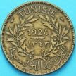 Монета Тунис 2 франка 1924 год.