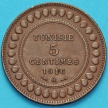 Монета Тунис 5 сантим 1916 год. А