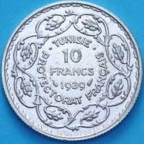 Тунис 10 франков 1939 год