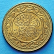 Монета Туниса 20 миллимов 2007 год.