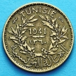 Монета французского Туниса 50 сантим 1941 год.