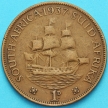 Монета Южная Африка 1 пенни 1937 год. Корабль "Дромедарис".