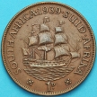 Монета Южная Африка 1 пенни 1939 год. Корабль "Дромедарис".