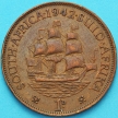 Монета Южная Африка 1 пенни 1942 год. Корабль "Дромедарис".