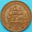 Монета Южная Африка 1 пенни 1943 год. Корабль "Дромедарис".