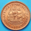 Монета ЮАР 1 пенни 1960 год.