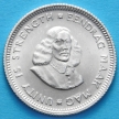 Монета ЮАР 5 центов 1964 год. Серебро.
