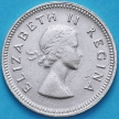 Монета ЮАР 3 пенса 1955 год. Серебро.